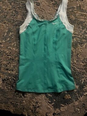 Nike Women's Teal Athletic Tank with White Trim